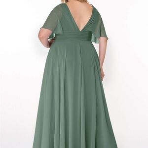 Azazie Pamela Bridesmaid’s Dress- Eucalyptus A22